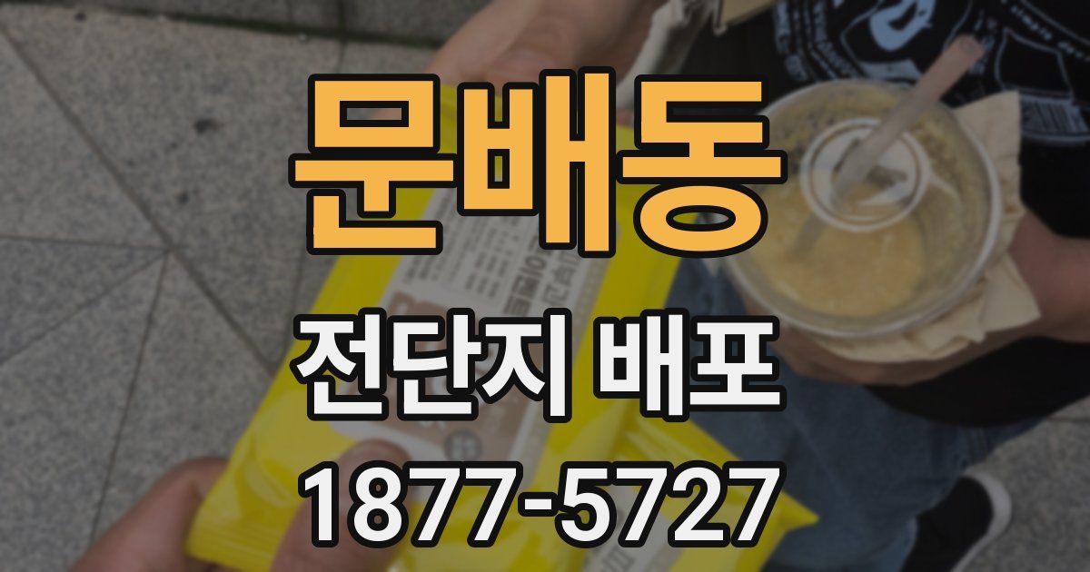 문배동 전단지 배포