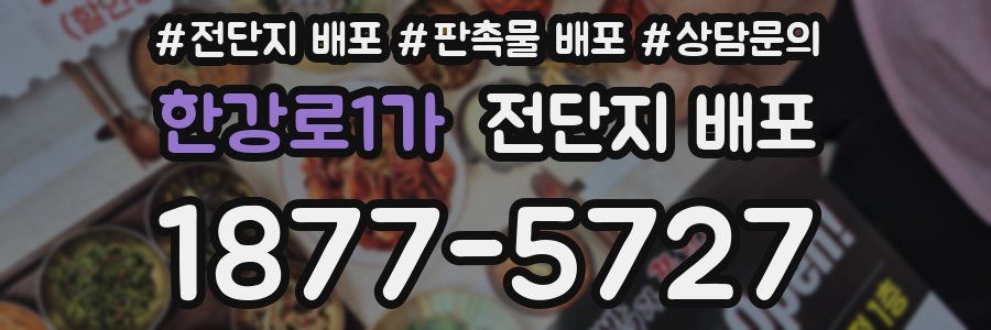 한강로1가 전단지 배포
