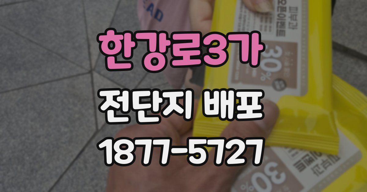 한강로3가 전단지 배포