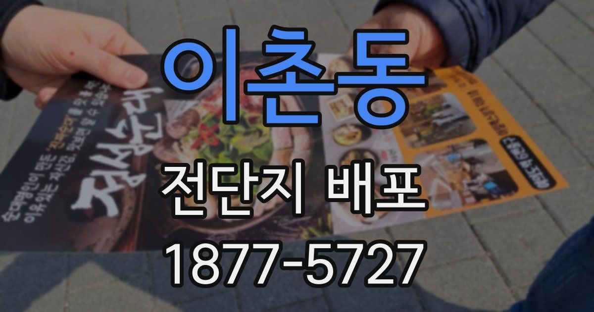 이촌동 전단지 배포