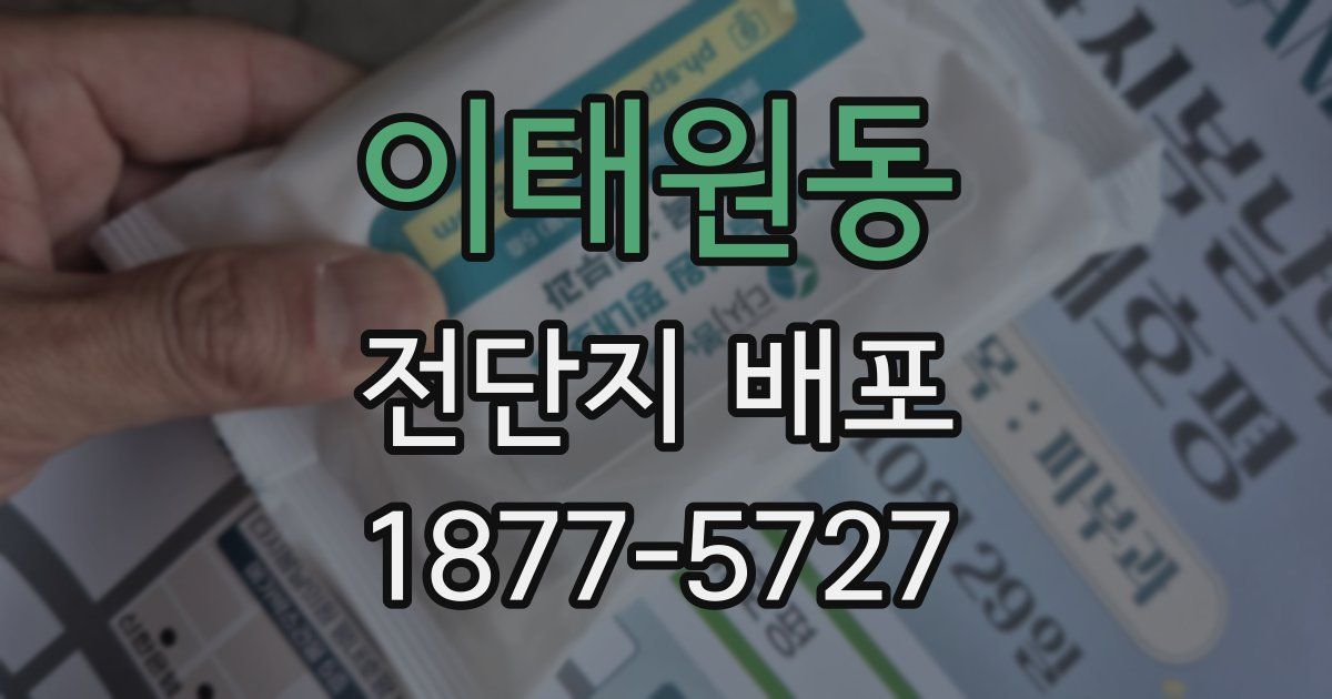 이태원동 전단지 배포