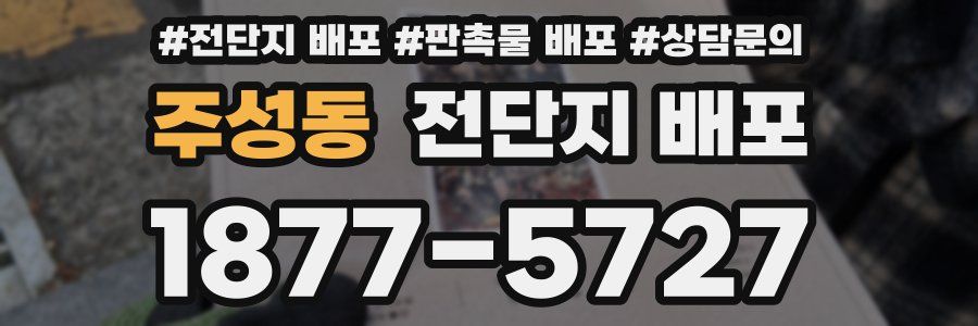 주성동 전단지 배포