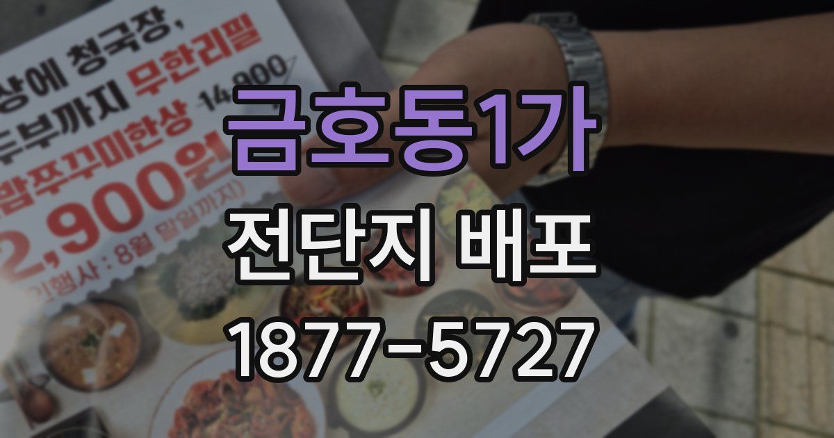 금호동1가 전단지 배포