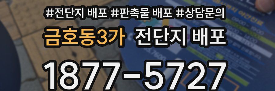 금호동3가 전단지 배포