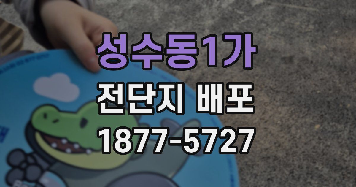 성수동1가 전단지 배포