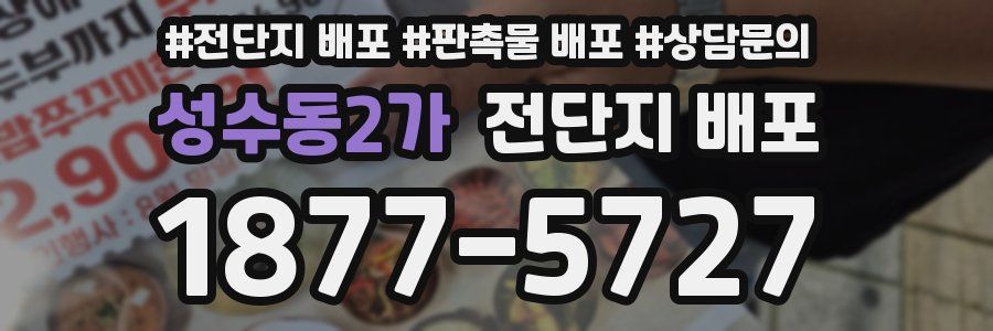 성수동2가 전단지 배포