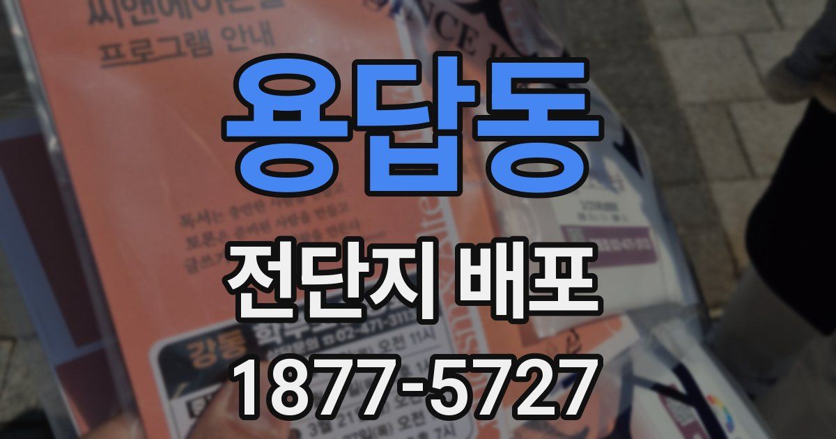 용답동 전단지 배포