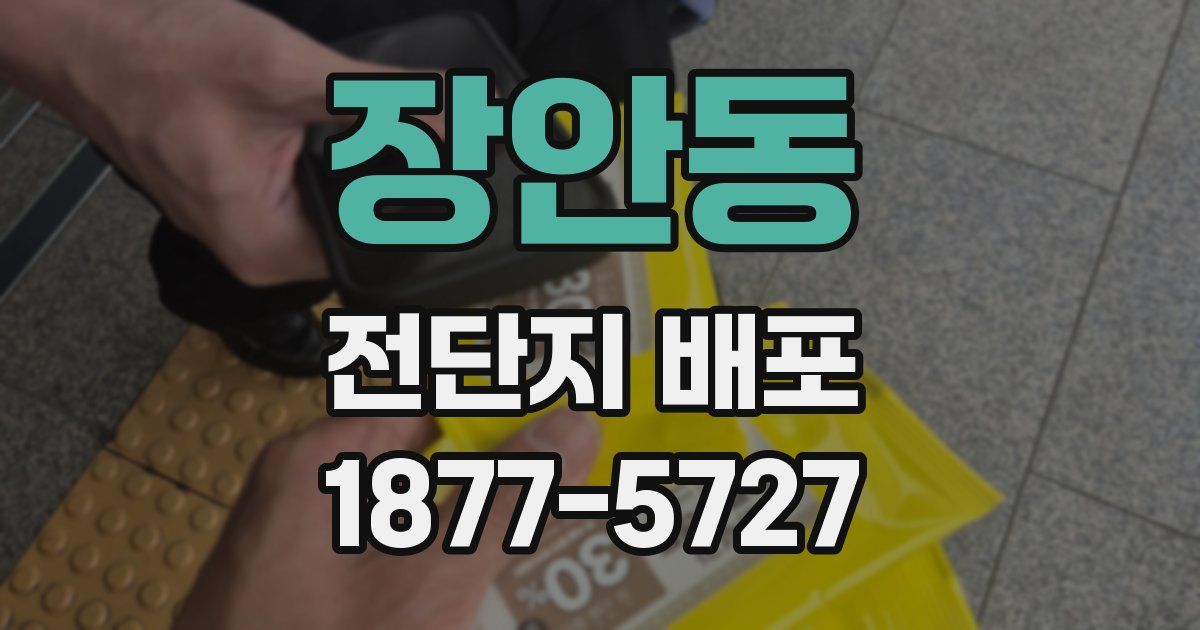 장안동 전단지 배포