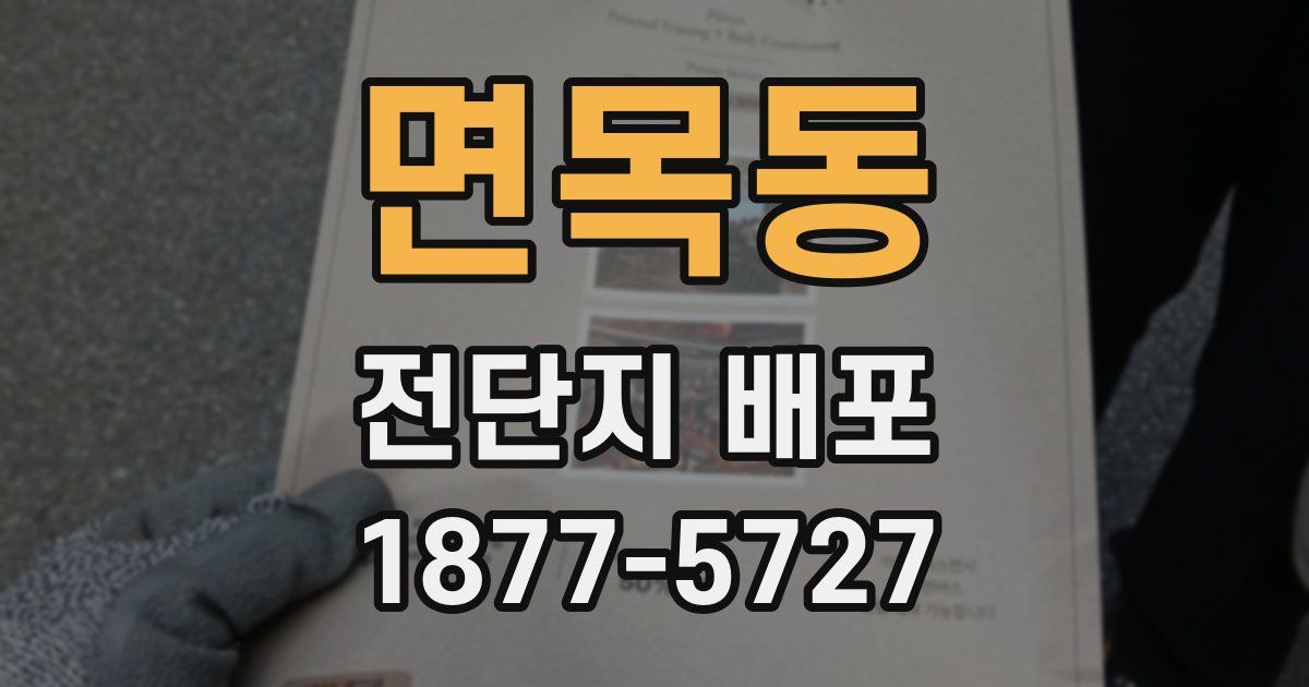 면목동 전단지 배포