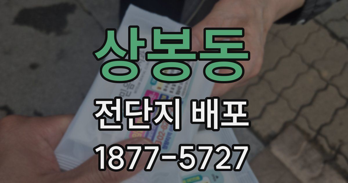 상봉동 전단지 배포