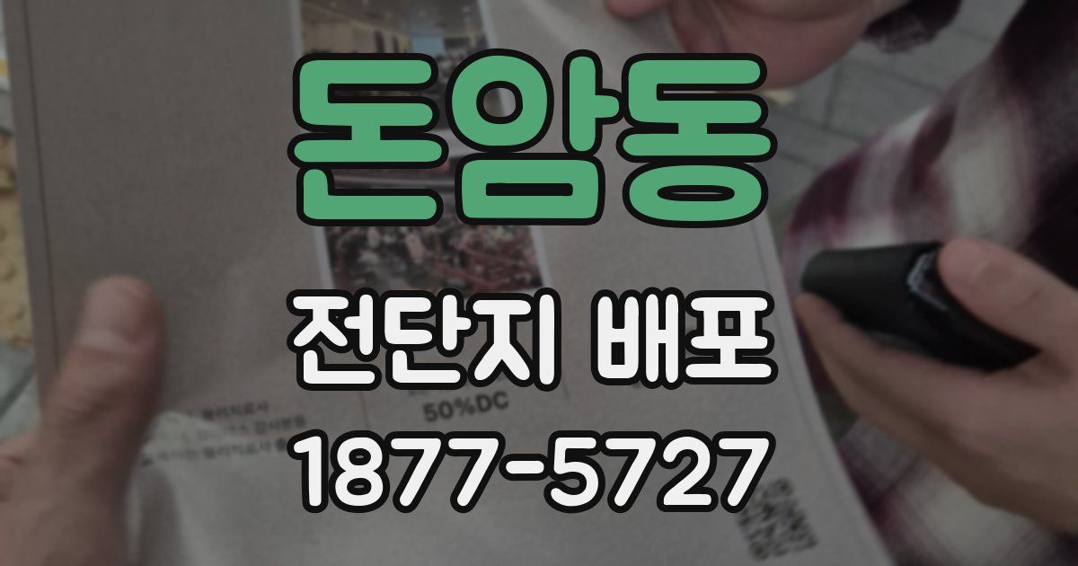 돈암동 전단지 배포
