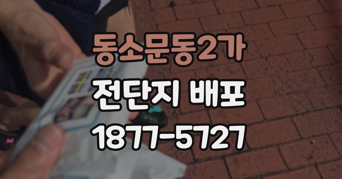 동소문동2가 전단지 배포