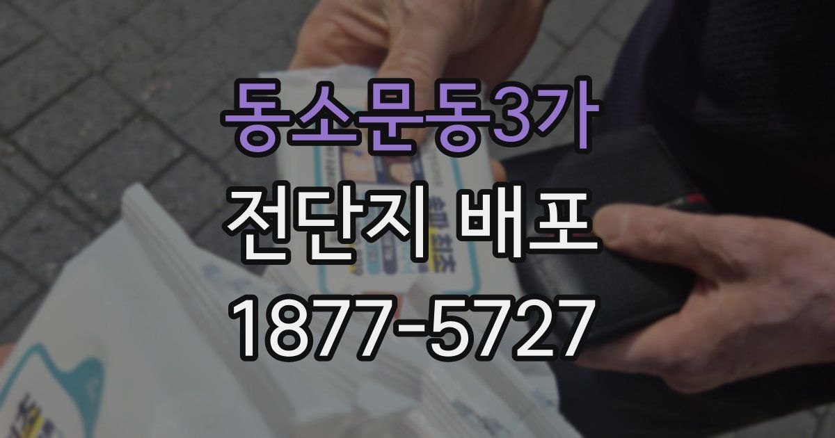 동소문동3가 전단지 배포