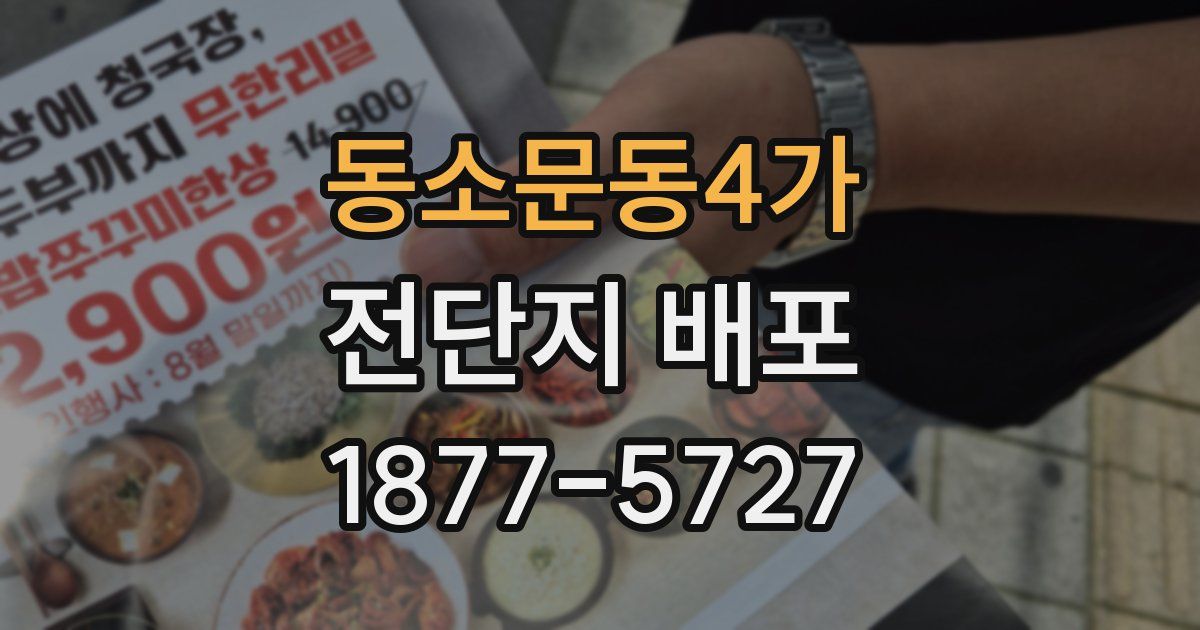 동소문동4가 전단지 배포