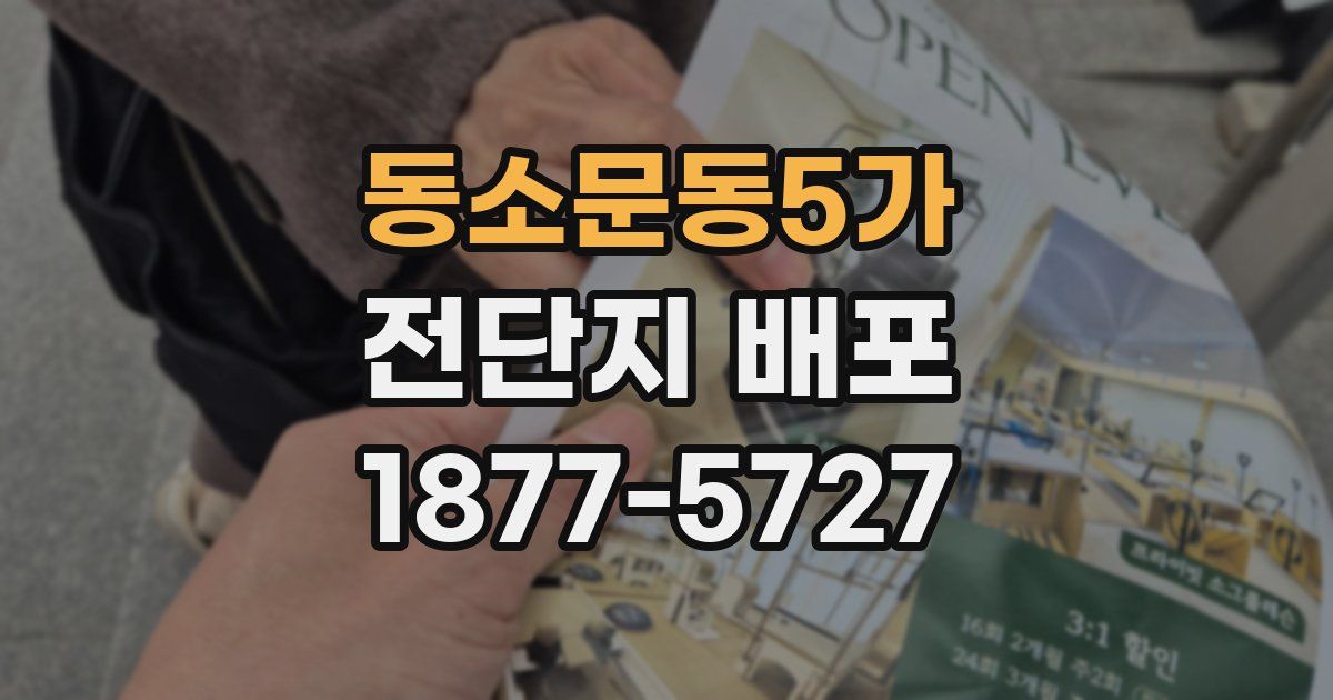 동소문동5가 전단지 배포