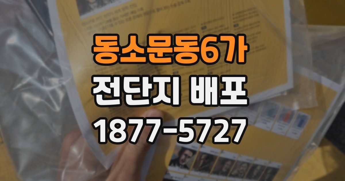 동소문동6가 전단지 배포