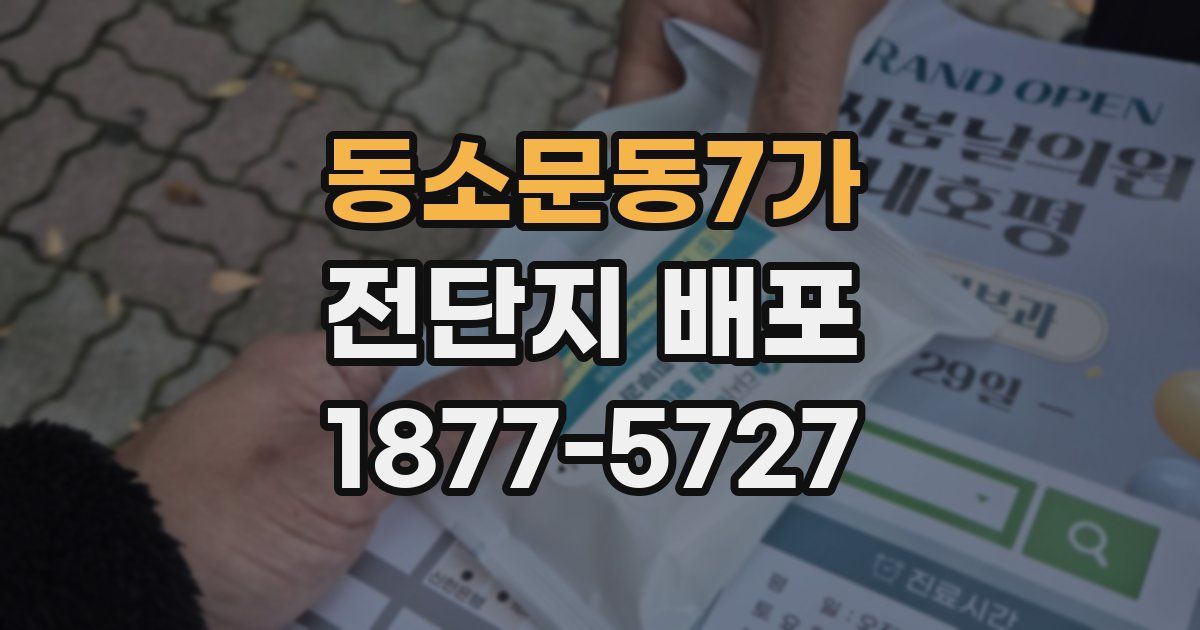 동소문동7가 전단지 배포