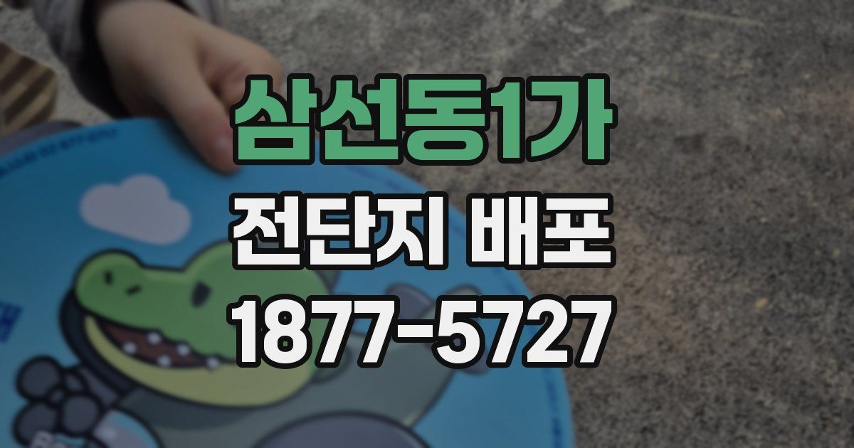 삼선동1가 전단지 배포