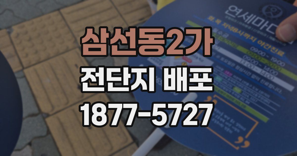 삼선동2가 전단지 배포