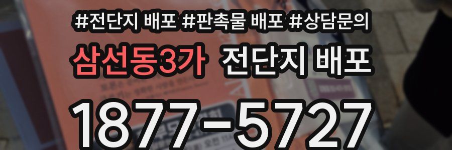 삼선동3가 전단지 배포