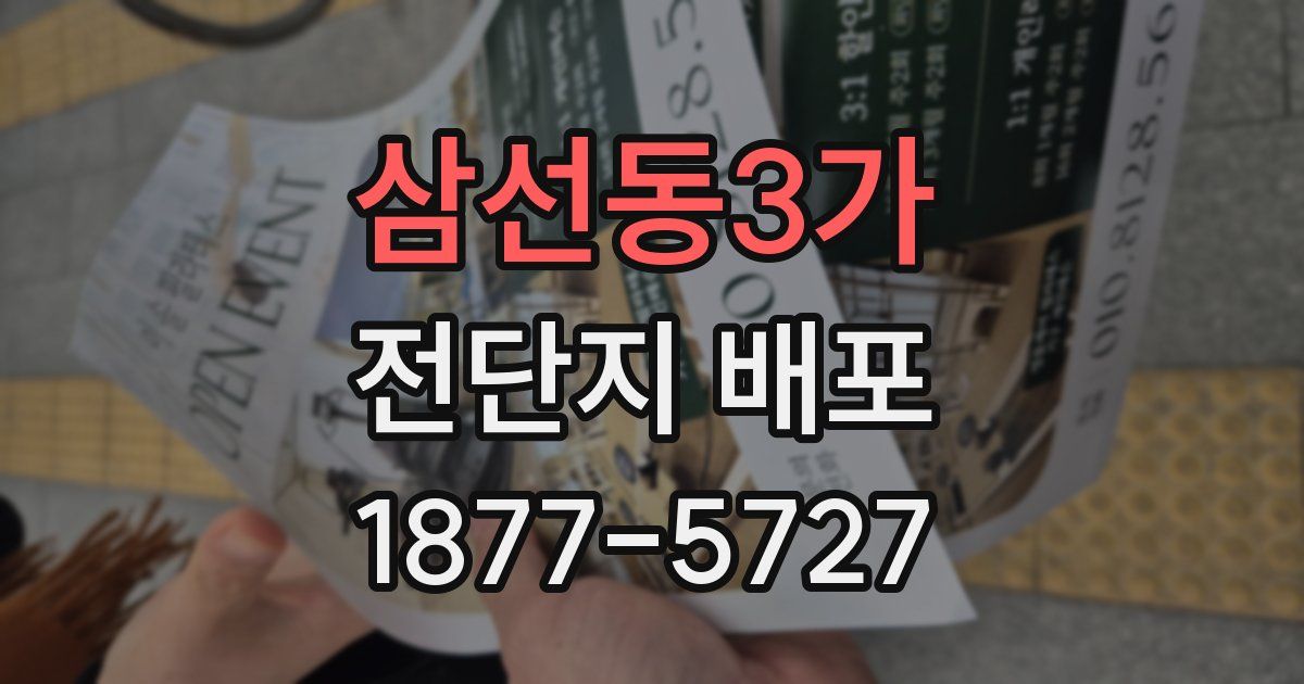 삼선동3가 전단지 배포