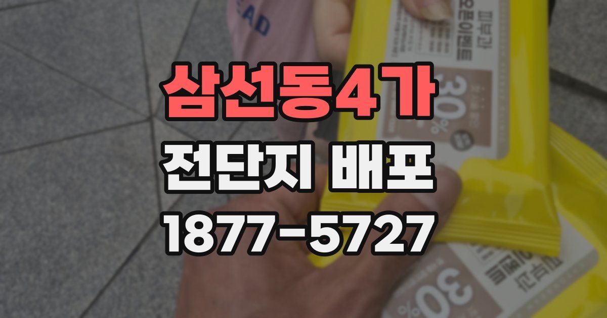 삼선동4가 전단지 배포