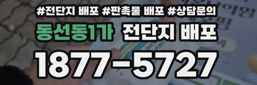 동선동1가 전단지 배포