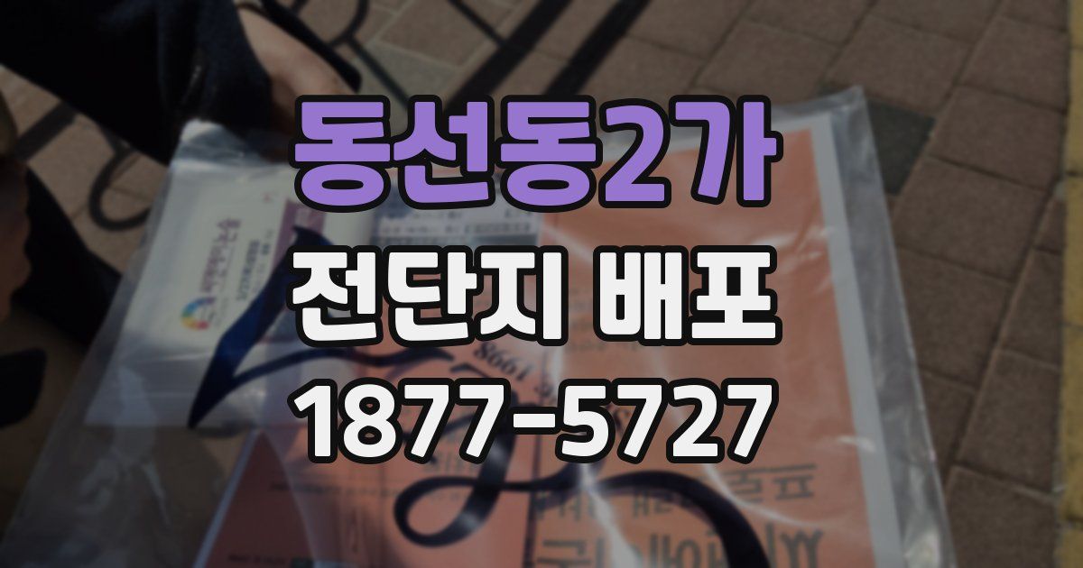 동선동2가 전단지 배포
