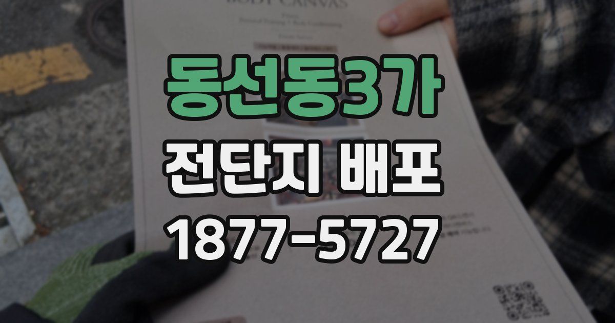 동선동3가 전단지 배포