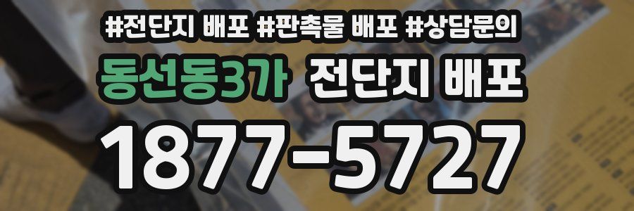 동선동3가 전단지 배포
