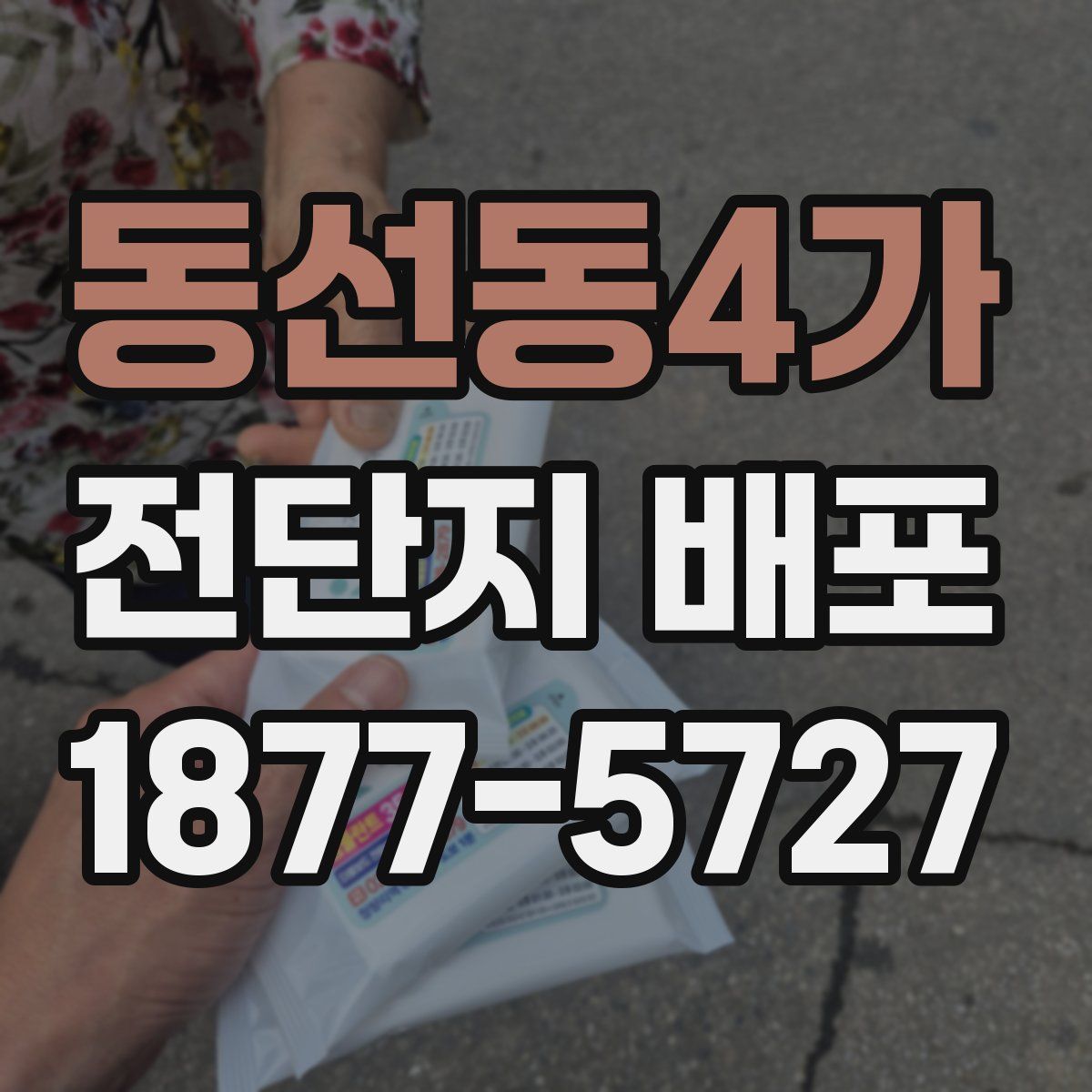 동선동4가 전단지 배포