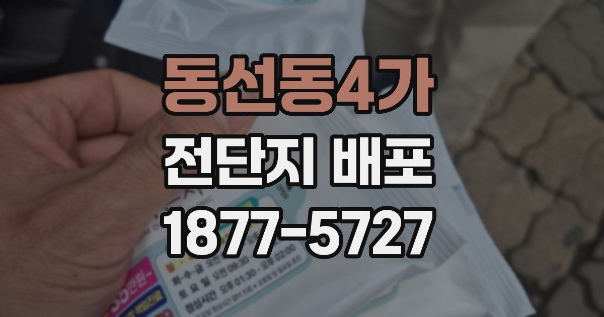 동선동4가 전단지 배포