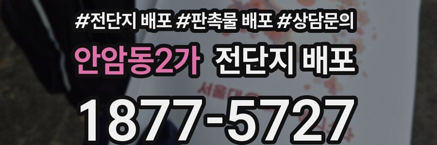 안암동2가 전단지 배포