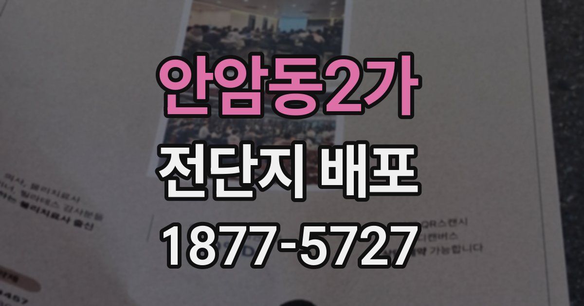 안암동2가 전단지 배포