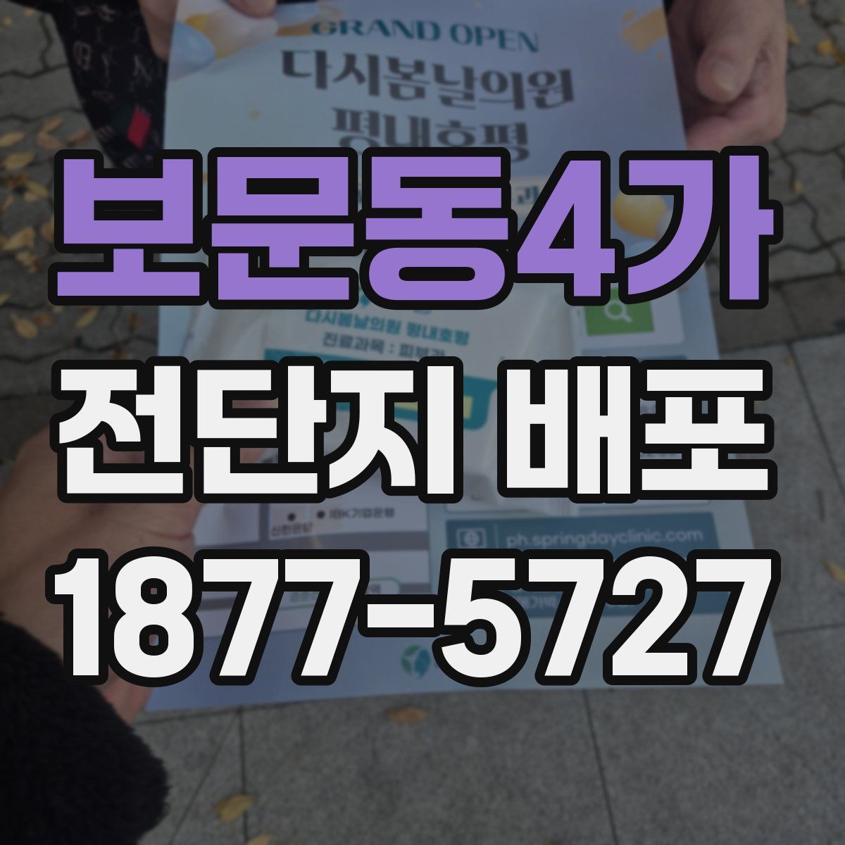 보문동4가 전단지 배포