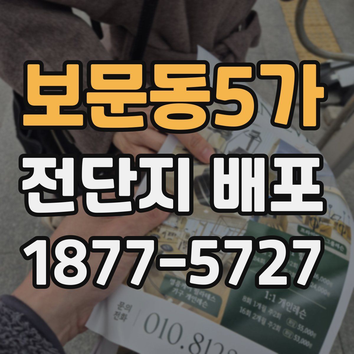 보문동5가 전단지 배포