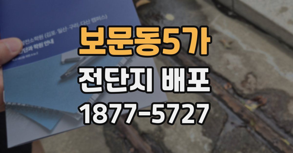 보문동5가 전단지 배포