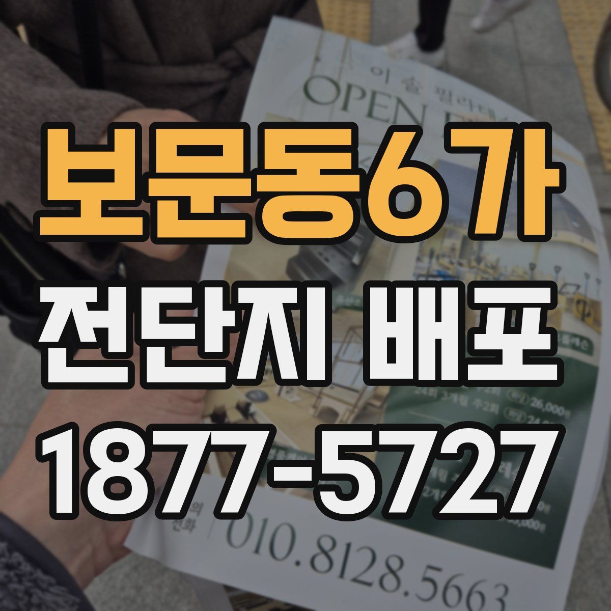 보문동6가 전단지 배포