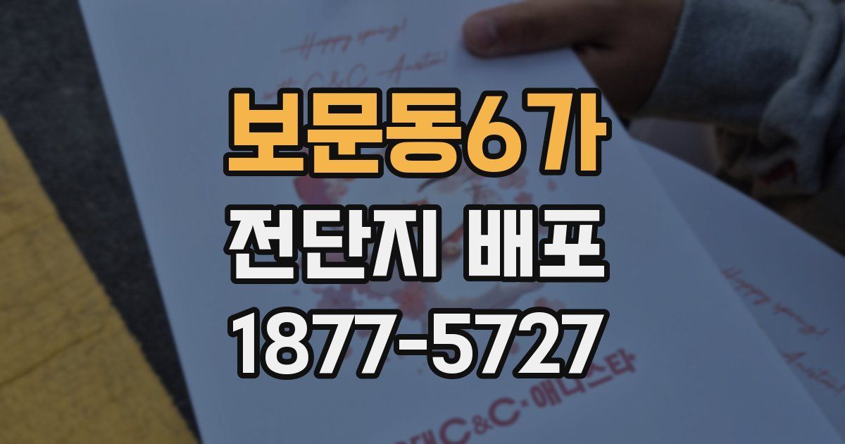 보문동6가 전단지 배포