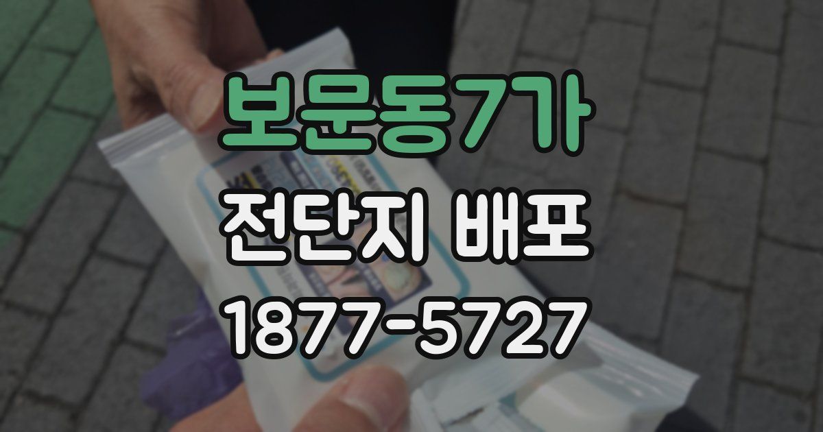 보문동7가 전단지 배포