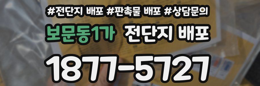 보문동1가 전단지 배포