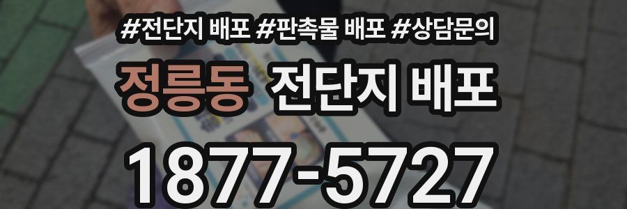 정릉동 전단지 배포