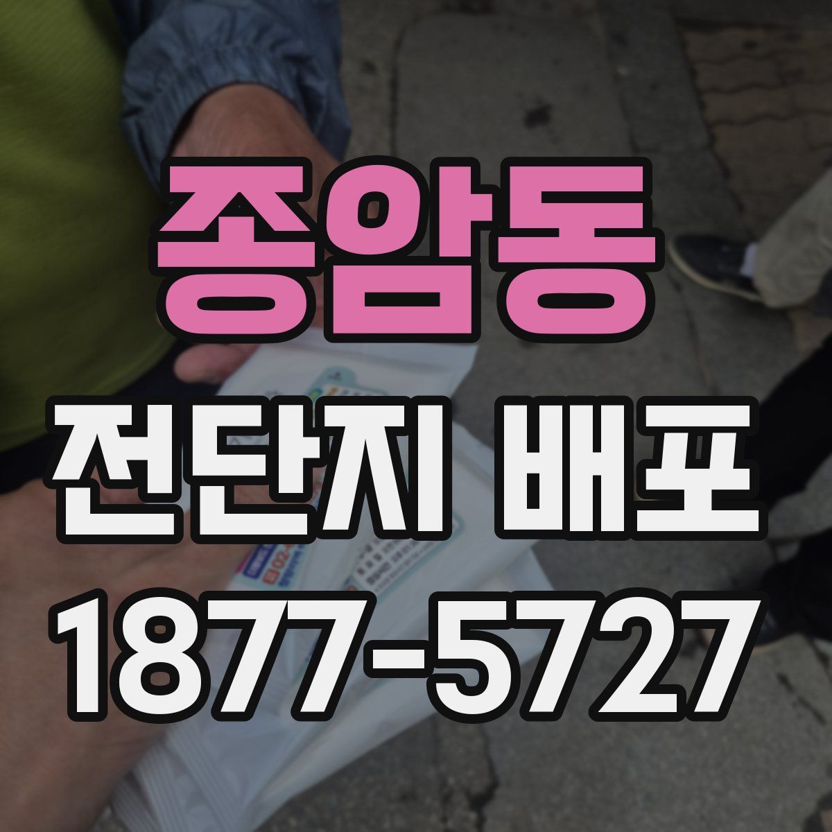 종암동 전단지 배포