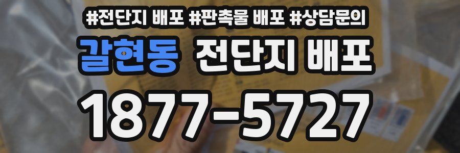갈현동 전단지 배포