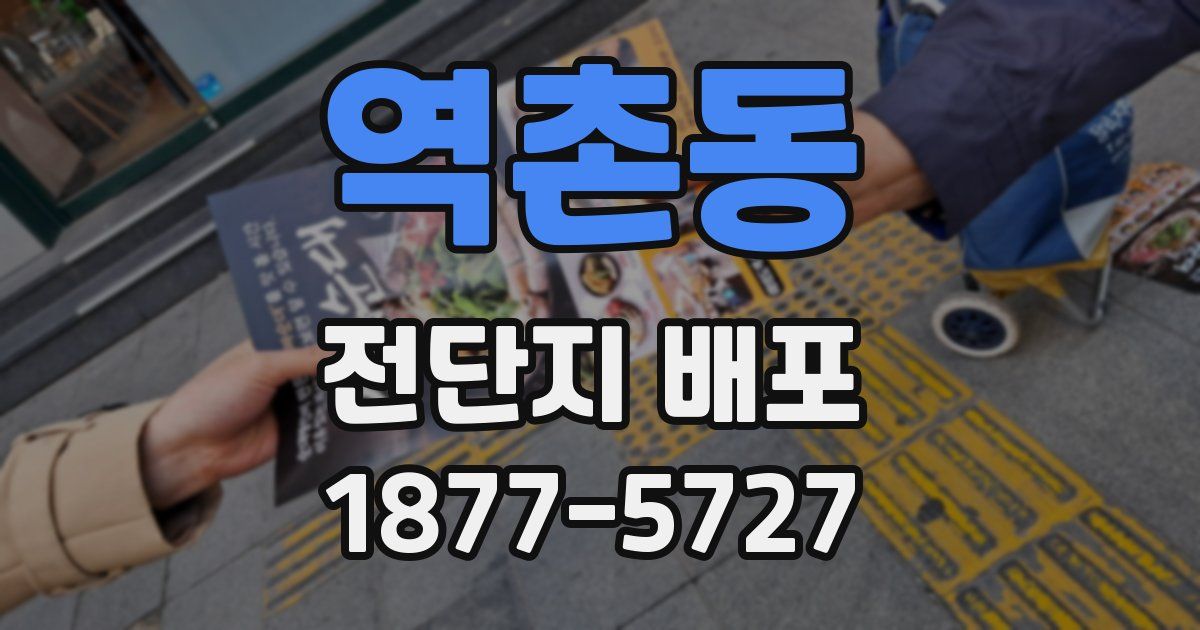 역촌동 전단지 배포