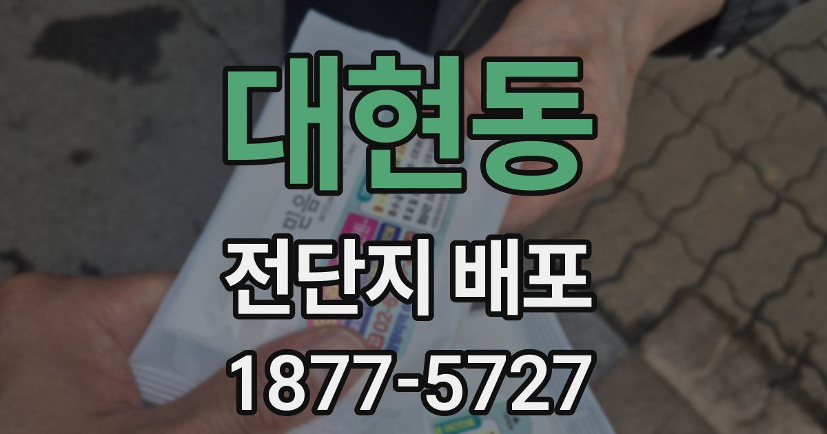 대현동 전단지 배포