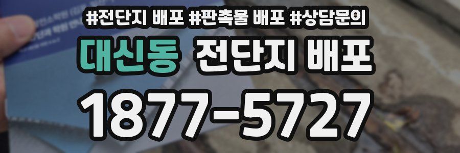 대신동 전단지 배포