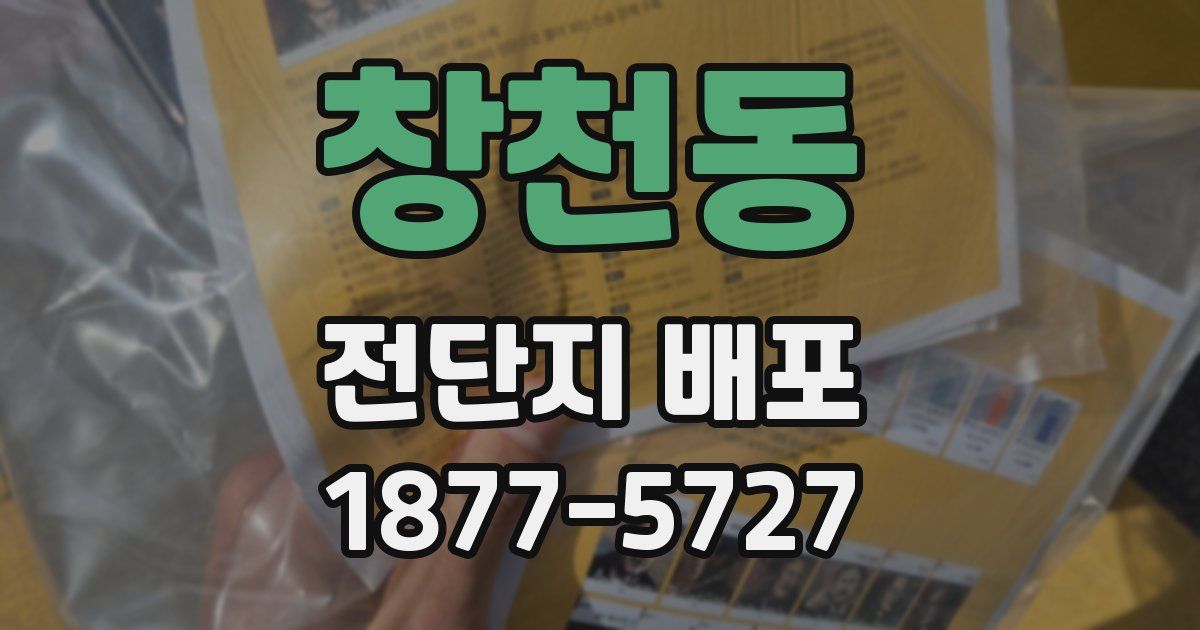 창천동 전단지 배포