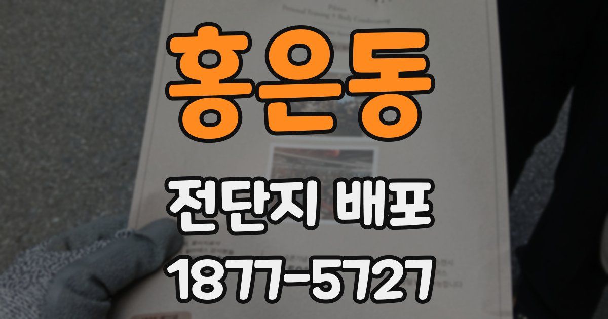 홍은동 전단지 배포