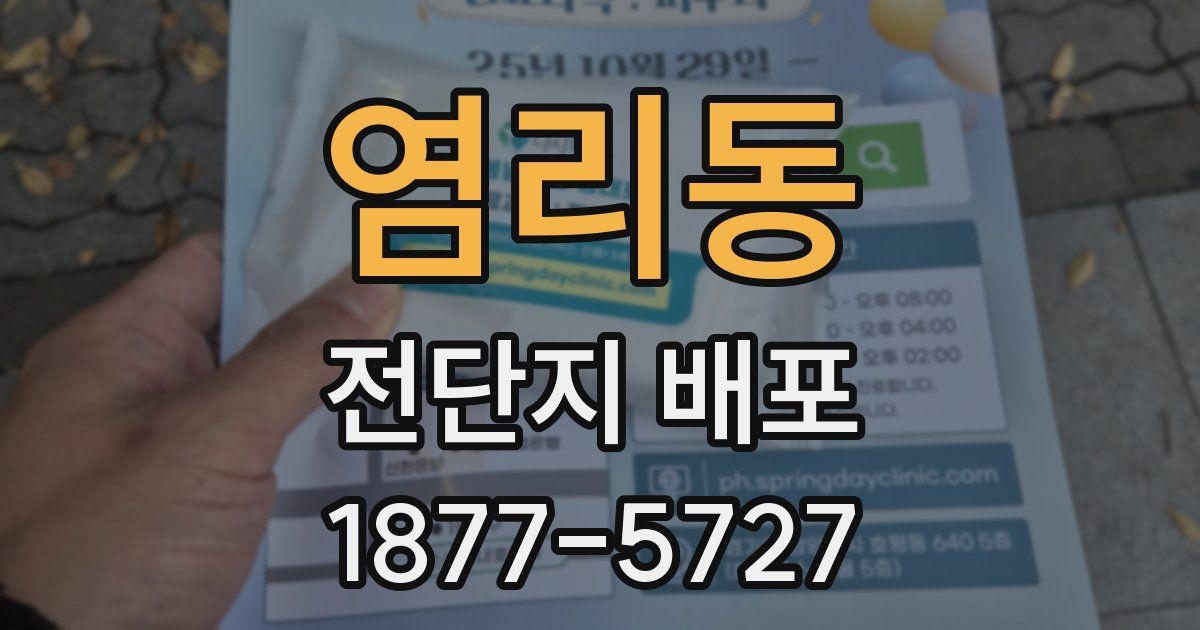 염리동 전단지 배포